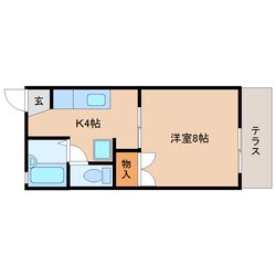 新清水駅 バス18分  西折戸下車：停歩4分 1階の物件間取画像